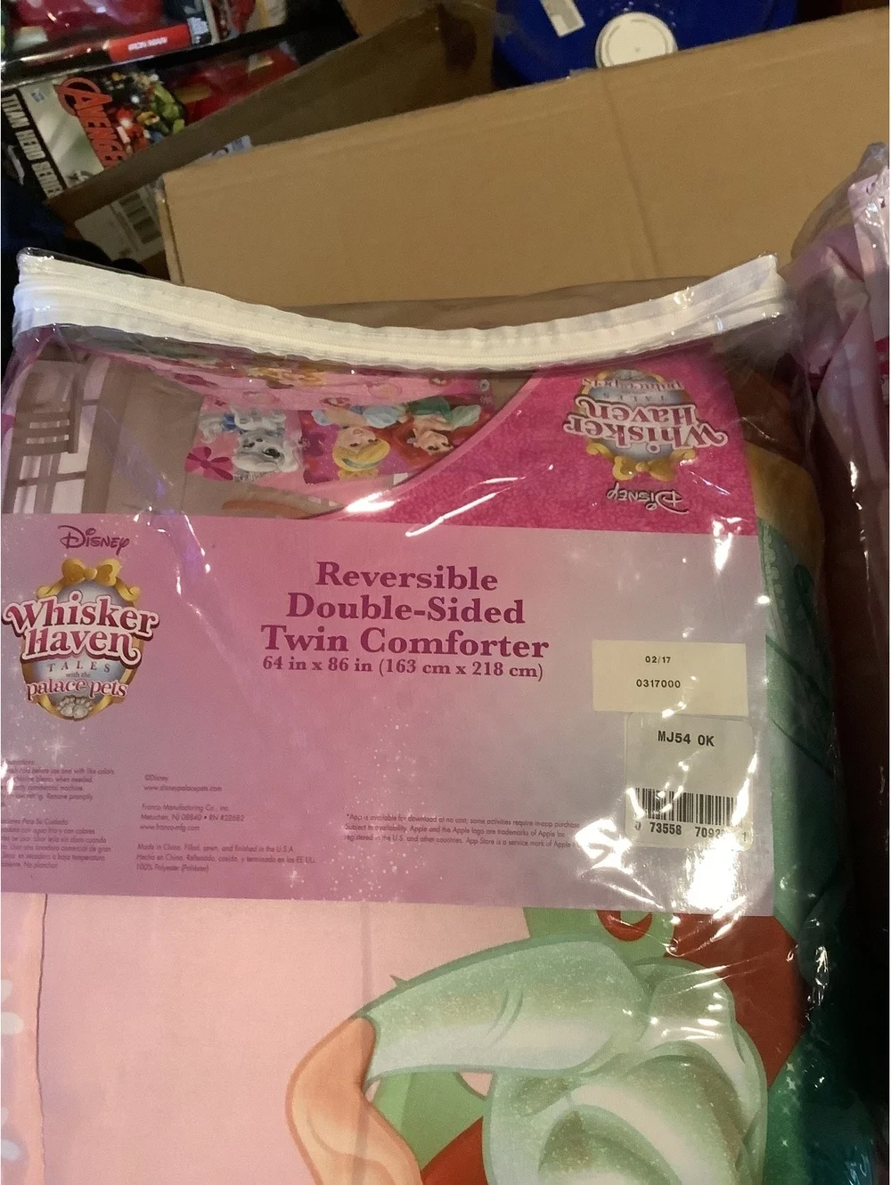 Disney Whisker Haven Palace Pets Reversible Double-Sided Twin Comforter